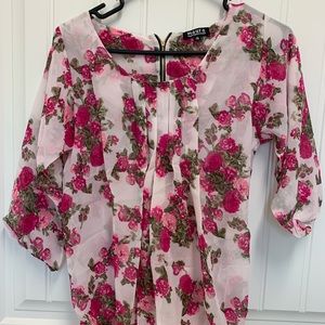 Frilly flowery top